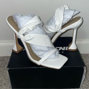 White Heeled Mules